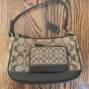 Authentic Coach Logo mini bag w/ key chain wallet